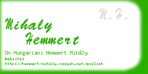 mihaly hemmert business card